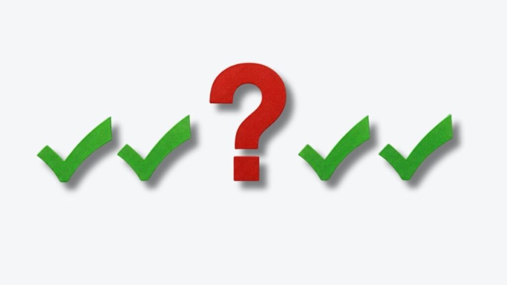 Checklist with a question mark before making a business decision