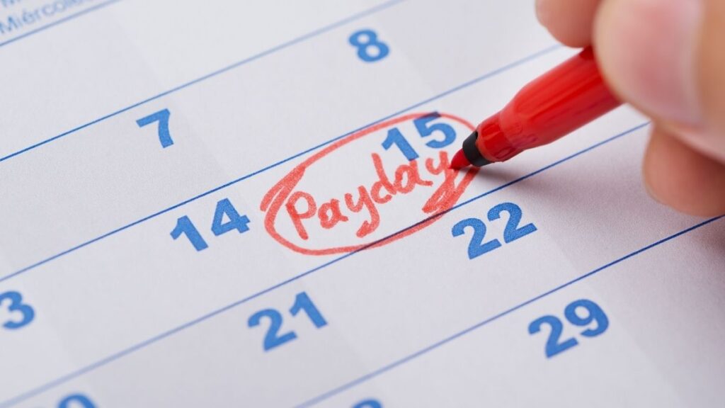 Payroll and bookkeeping services payday calendar