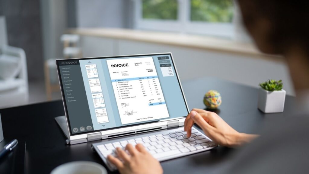 Inventory and invoice software dashboard