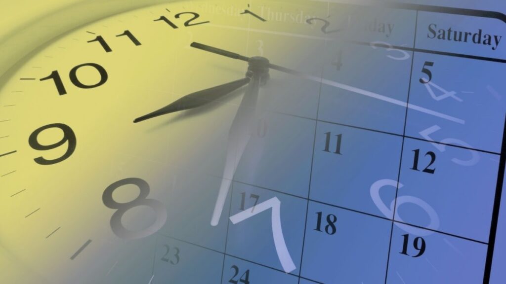 Clock and calendar representing payday super compliance