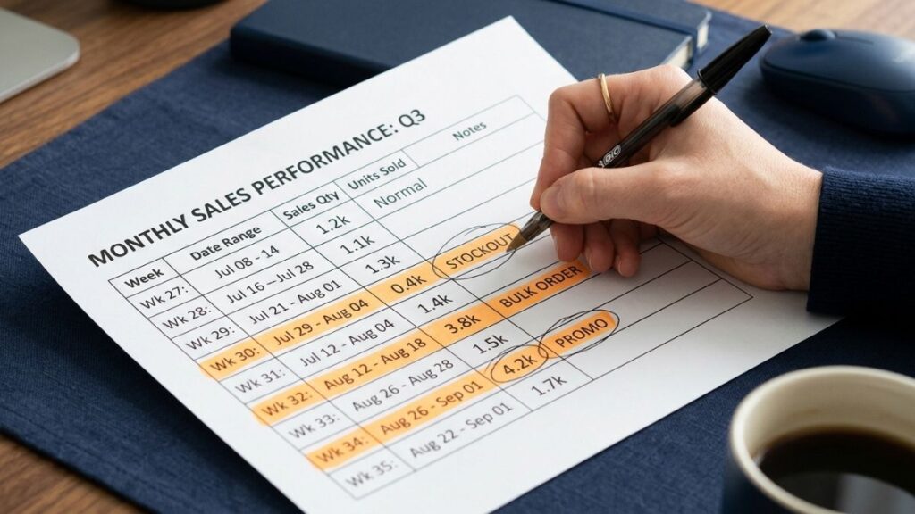 Sales analysis for holiday inventory forecasting