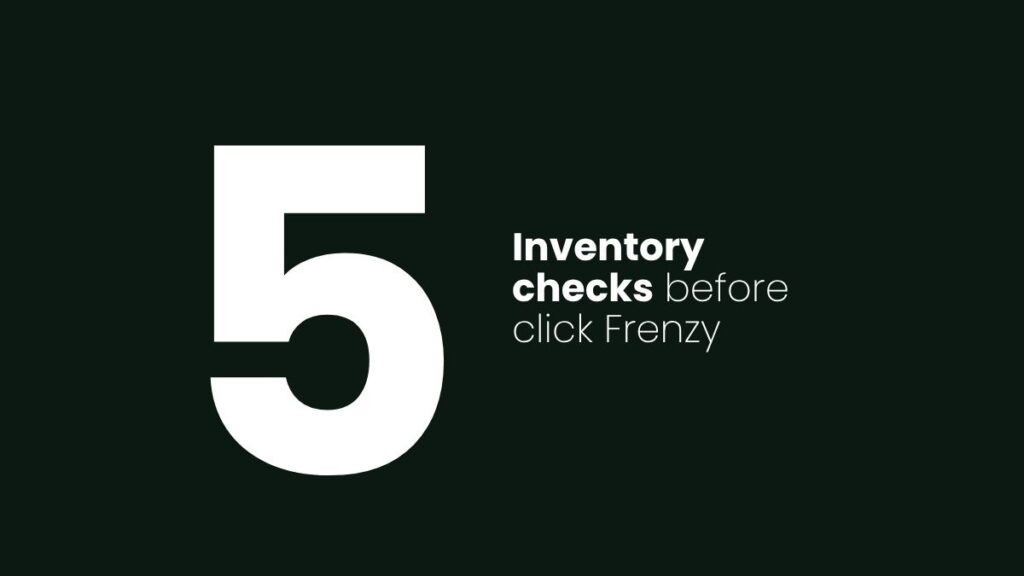 Five inventory checks before Click Frenzy