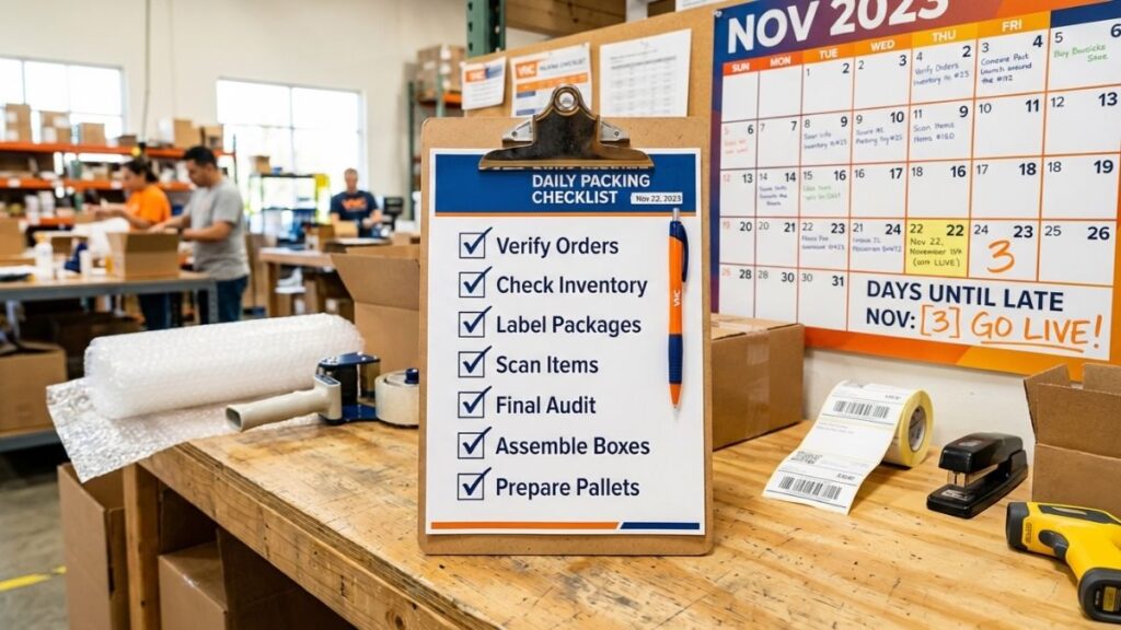 Holiday inventory and fulfilment checklist