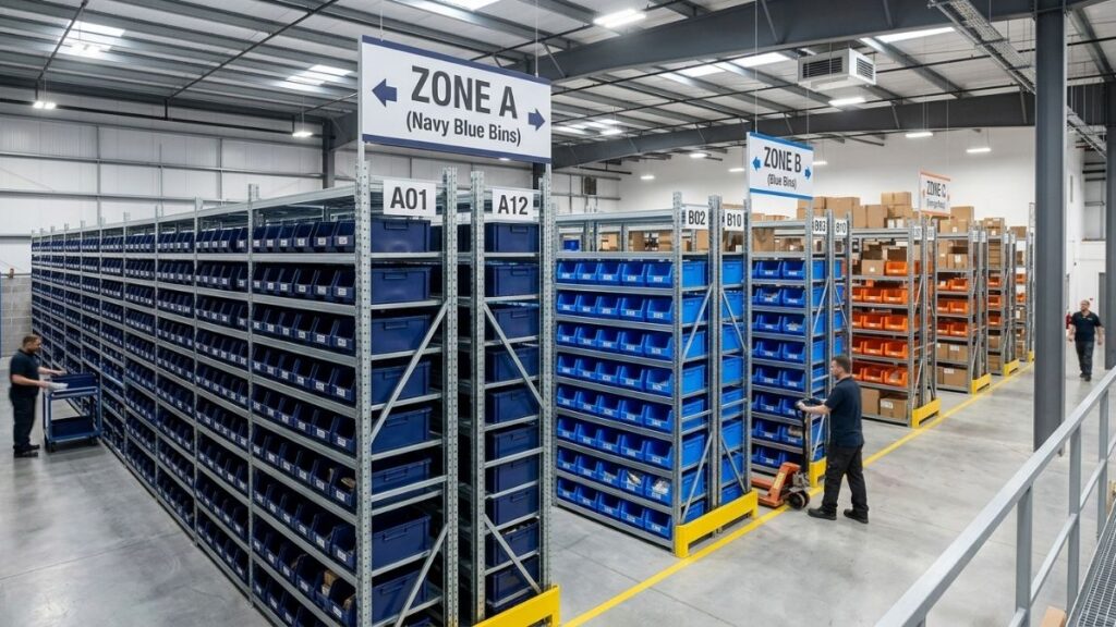 Warehouse storage zones for holiday inventory forecasting